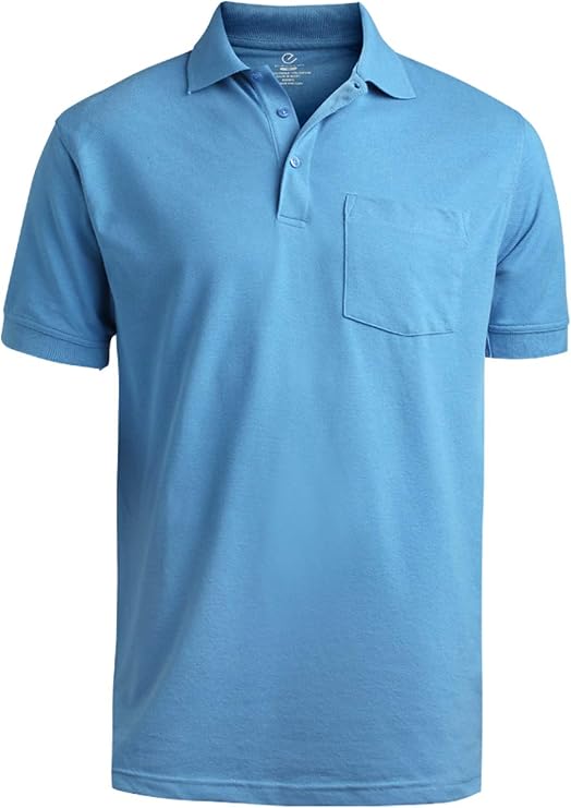 Edwards Blended Pique Short Sleeve Polo with Pocket