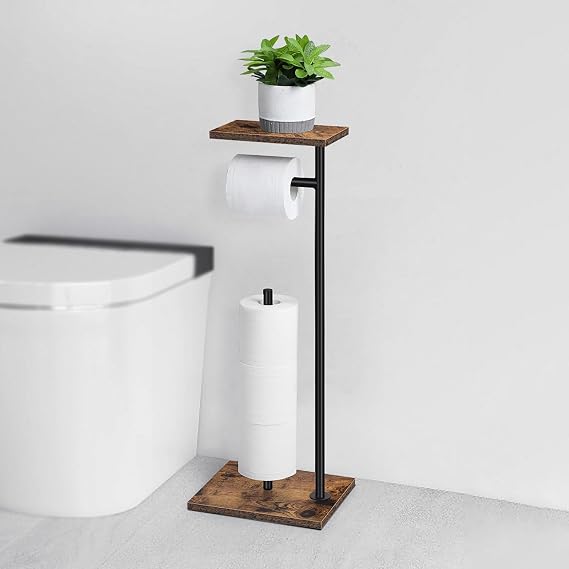 Toilet Roll Holder Freestanding Brown Free Standing Toilet Roll Holder