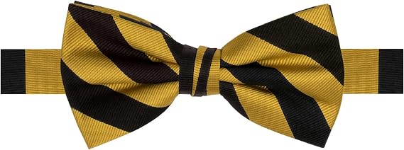 Jacob Alexander Stripe Woven Men's College Striped Pretied Bowtie