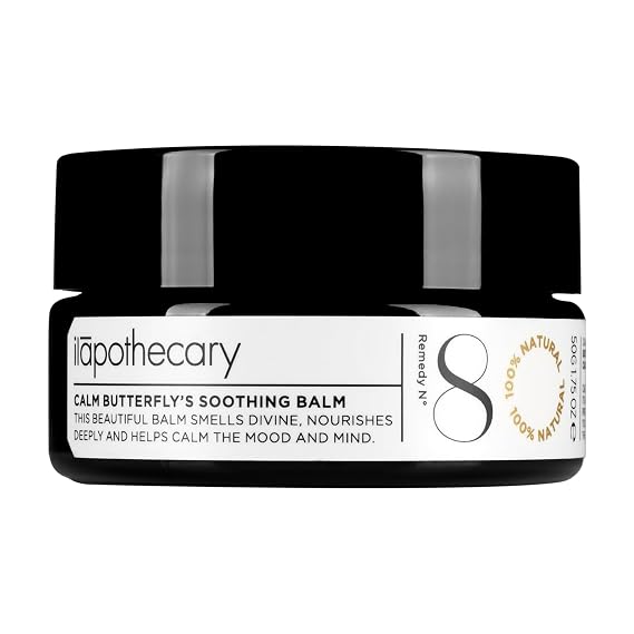 ilapothecary Calm Butterflys Soothing Balm - Body Cream with Lavender Essential Oil Nourishing and Moisturizing Alcohol Free 1.75 oz