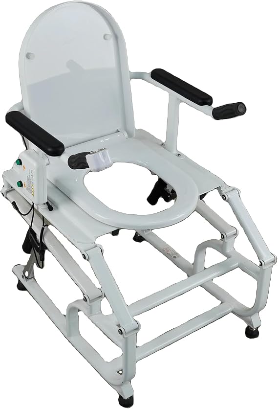 Electric Toilet Seat Lift, Powered Toilet Seat Riser with Handles, Seniors Toilet Lift Assist in Bathroom, Toilet Lift Seat for Elderly, Gently Lowers & Effortlessly Raises Up to 350lbs
