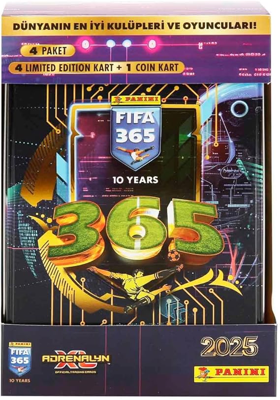 FIFA 365 Adrenalyn XL 2025 Tin Box Tcg Metal Kutu Futbolcu Kartları Set