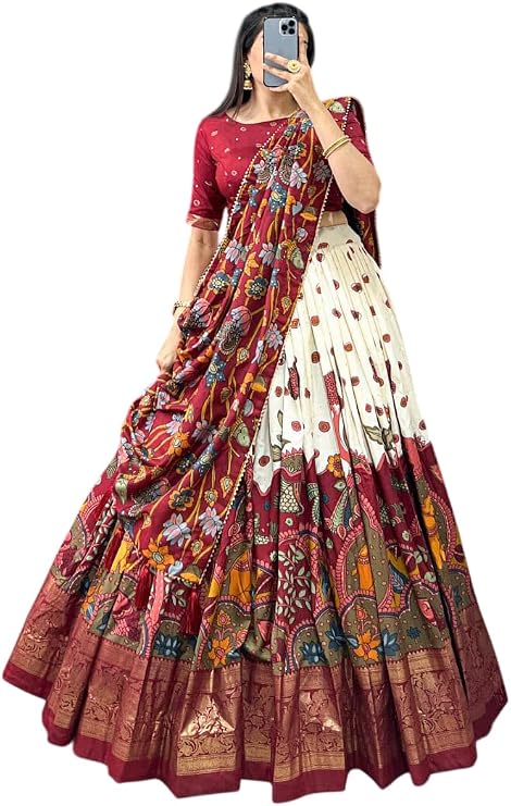 Indian ready to wear Chaniya choli for women flared lehenga with stitched blouse M-1