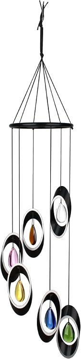 Woodstock Chimes Signature Collection, Woodstock Bellissimo Bells, 28'' Eclipse Wind Bells for Outdoor, Patio, Home or Garden Decor (CYBRS)
