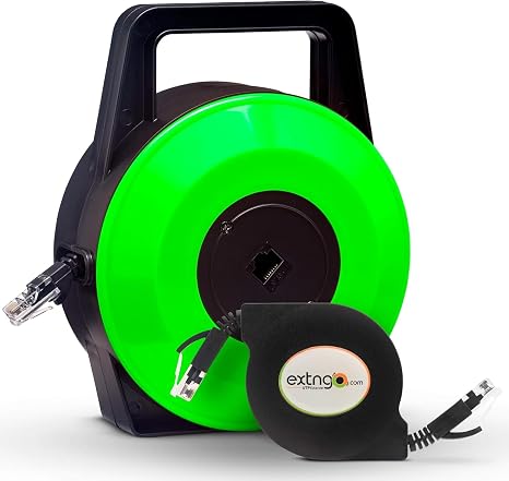 10m Retractable LAN Cable CAT6 Flat Gigabit RJ45 Cable Reel