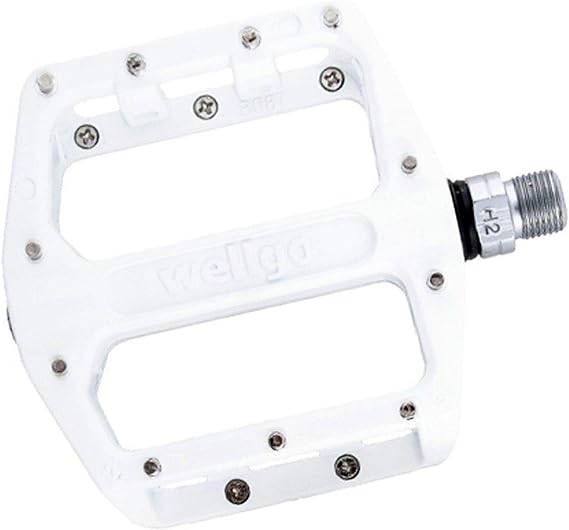 Wellgo B087U Platform Pedals - Alloy - 9/16" - White
