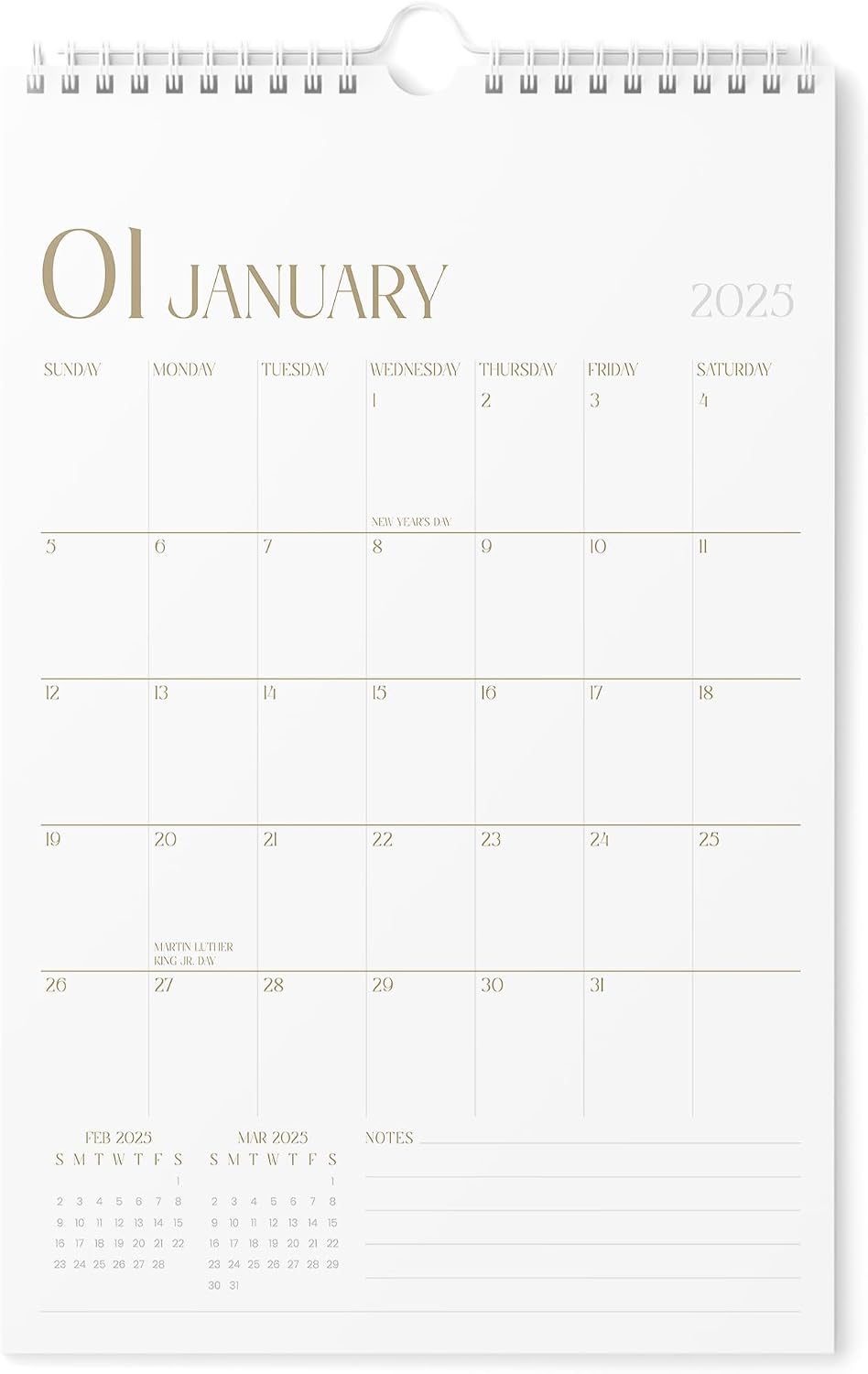 Karto Wall Calendar 2025 - Vertical 11x17 inch Runs Until June 2026 - Boost Your Productivity and Easy Planning with the Aesthetic Monthly Calendar - Stylish