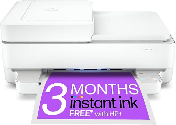 HP Envy 6430e All in One Colour Printer with 3 months of Instant Ink, 35 Page Automatic Document Feeder, White