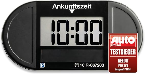 Needit Electronic Parking Disc Park Lite Solar I Automatic Parking Disc Electric with Approval from the Federal Motor Transport Office I Digital Parking Meter with Long Service Life 2 Displays & Many Functions