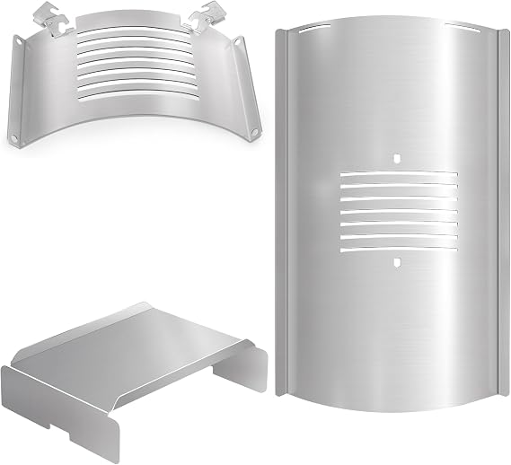 CANDANA Flame Broiler Kit for Pitbos 850 820 Series Heat Deflector Baffle Diffuser Pitbos Pellet Grille Replacement Slide Cover Bottom PB850 Smoker Accessories