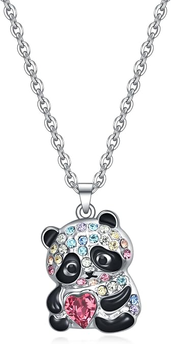 VEEHOO Axolotl/Guinea Pig/Sloth/Hippo/Eagle/Otter/Goat/Dragon Necklace for Girls Women,Cute Animal Jewelry Gifts for Daughter Niece