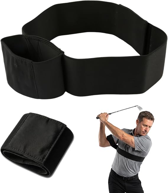 VINSPIRE Golf Swing Trainer, Adjustable TRS Slider Golf Training Aid for Swing Plane & Arm Connection, Golf Swing Aid for Stability, Rhythm & Muscle Memory Training