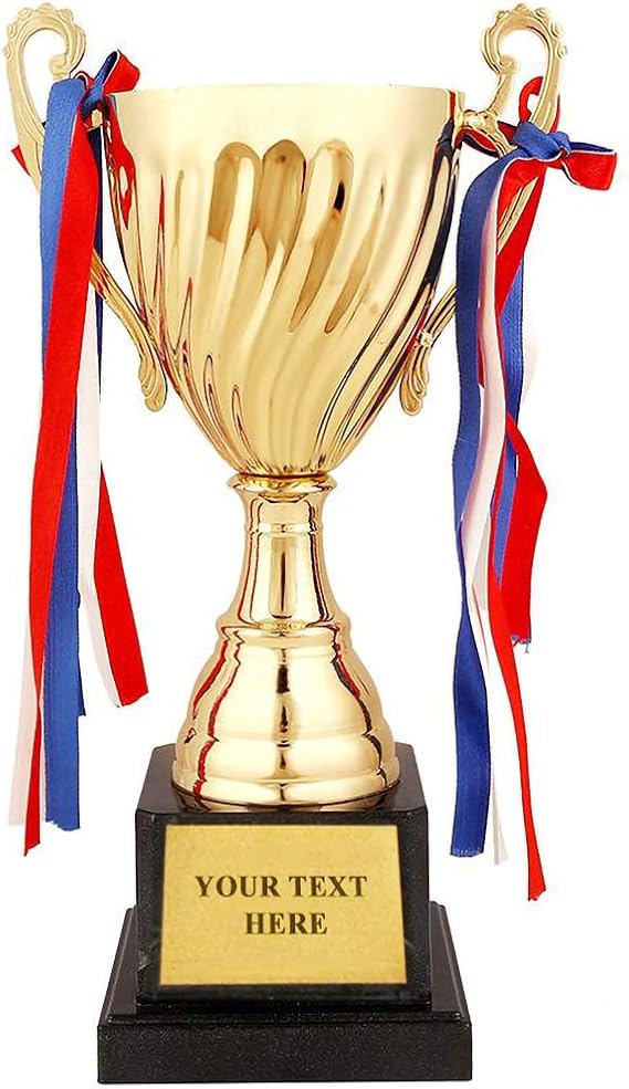 Trophy Cup - Big Trophy, Gold Award for Sports, Tournaments, Competitions, Football League Match Trophy, Other Teamwork Award