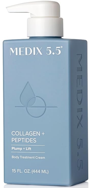 MEDIX 5.5 Collagen Cream Skin Care Face Lotion & Body Lotion For Dry Skin | Anti Aging Collagen Peptides Firming Cream Body Moisturizers Lifts, Firms, Tightens For Younger Looking Skin, 15 Fl Oz