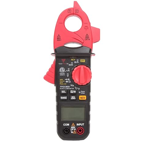Power Probe Auto Ranging Digital Clamp Meter, 80A & 600V (PPDCM80)