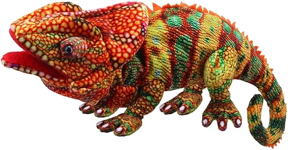 The puppet Company - Large Creatures - Chameleon Hand Puppet (Orange), 45 centimeters