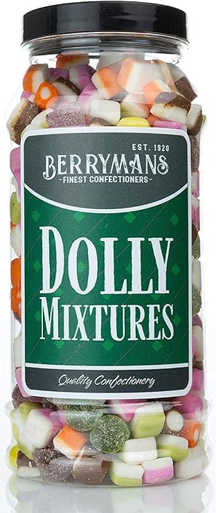 Original Dolly Mixtures Retro Sweets Gift Jar By Berrymans Sweet Shop - Classic Sweets, Traditional Taste.