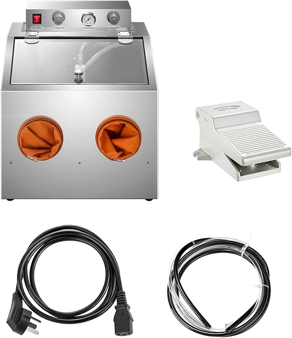 DZQ 10 Gallon Sandblasting Standard Steel Portable Benchtop Sand Blaster