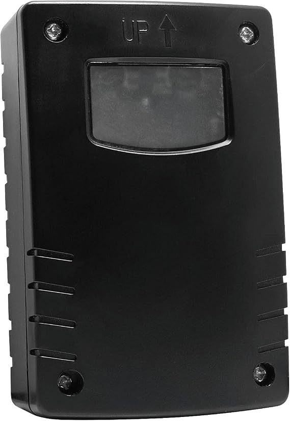 Sensky Photocell Sensor Switch Dusk to Dawn, Outdoor IP65 Waterproof Timer Sensor, LUX and Time Adjustable, Automatic Switch for Lamps (AC220-240V, Black)