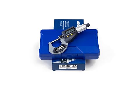 Digital Outside Micrometer 0-1"(0-25.4 mm), Professional Inch/Metric Measuring Tools 0.00005"/0.001 mm Resolution, Protective Case