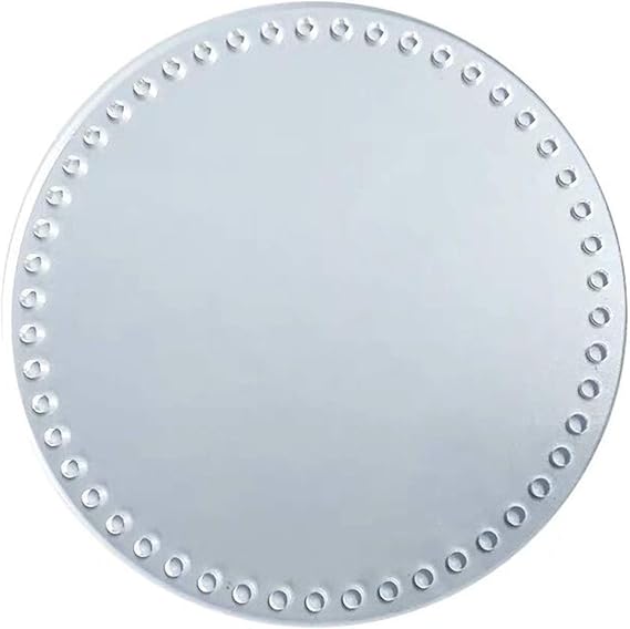 2PCS Clear Acrylic Round Circle for DIY Crochet Bag, 7inch /18CM Diameter, 45 Holes (Round Shape, 2PCS)