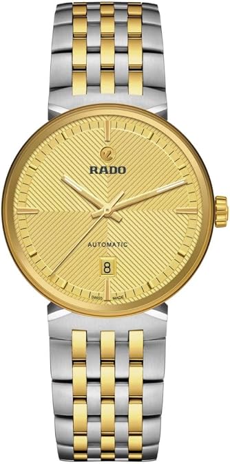 Rado - Florence Open Heart - Unisex Automatic Swiss Watch - 39mm Yellow Dial - Silver & Gold Two Tone Stainless Steel Bracelet - R48903253