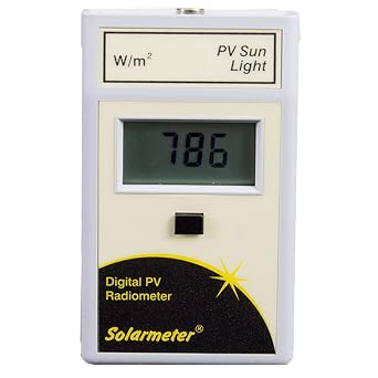 Solarmeter Model 10.0 Global Solar Power Meter, Digital PV Radiometer, Effective Solar Panel Tester, Accurate Solar Irradiance Meter, Measures from 400 to 1100 nm, from 0-1999 W/m2