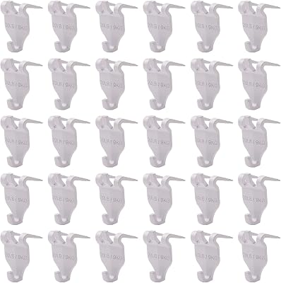 Claw Drywall Picture Hanger, 30Pcs Nail-Free Picture Hangers Easy Tool-Free Drywall Art Hanger Hooks for Photo Frame, Small Mirrors, Artworks White