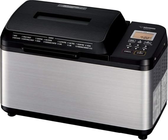 Zojirushi Bb PDC20BA Virtuoso Plus 2 Lb Breadmaker, Black | Gluten-free and whole-wheat programs, dual heaters, 13-hour timer