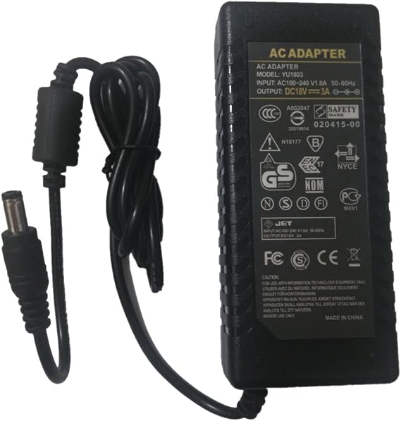 18V 3A 4A 5A AC DC Adapter 54W 72W 90W Switching Power Supply (18V 3A)
