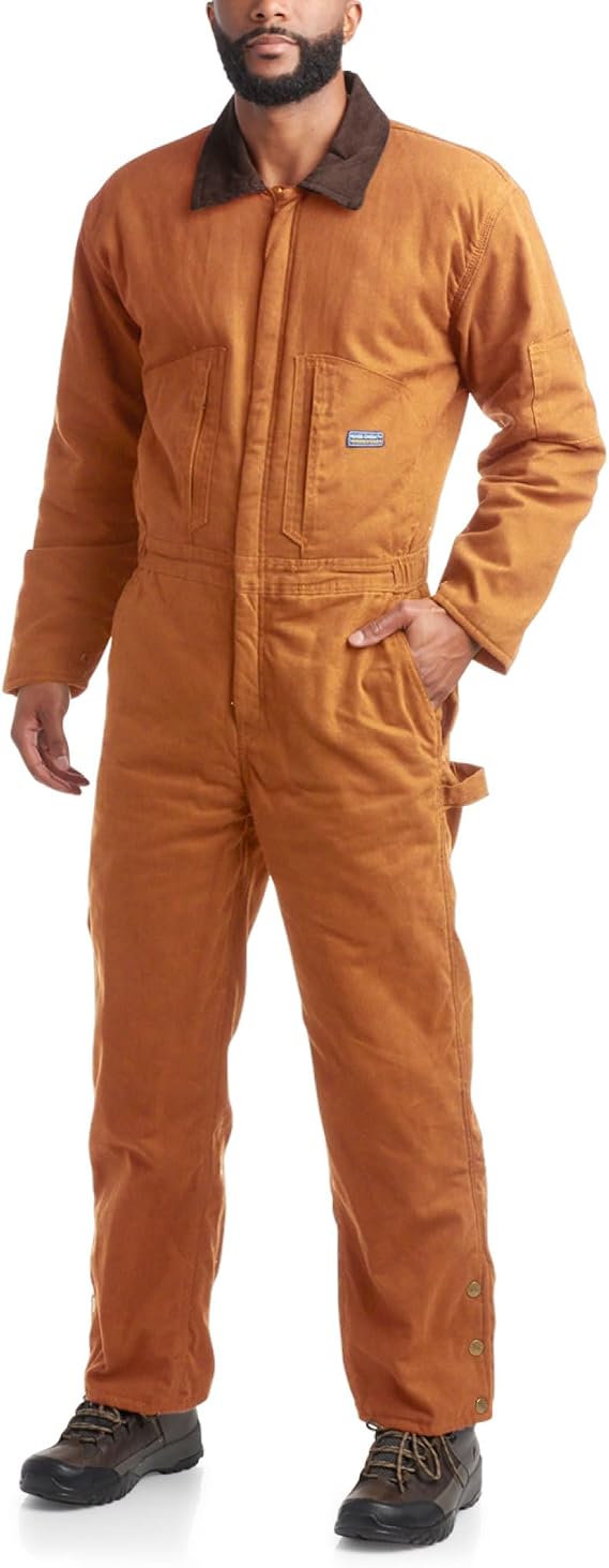 Bass Creek Outfitters Mens Insulated Coveralls Work Jumpsuit with Pockets