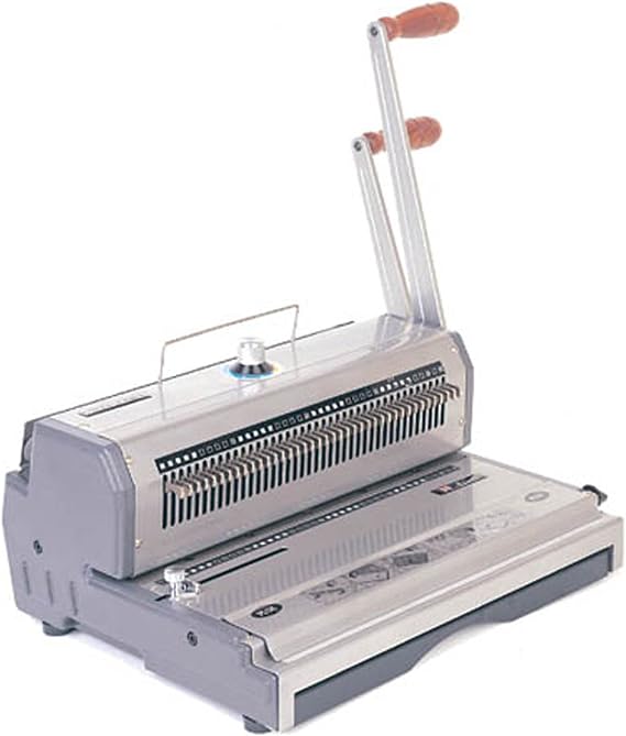 Akiles WireMac-31 Model AWM31 Wire Punch & Binding Equipment, 3:1 Pitch, All 40 Disengaging Dies, Square (0.157 x 0.157) Hole Punch, Heavy-Duty, 20 Sheets Single Punching Capacity (20 lbs Paper) | Punch and Closer, 3:1 Pitch Twin Loop Wire, Heavy Duty, Disengageable Dies, Part AWM-31