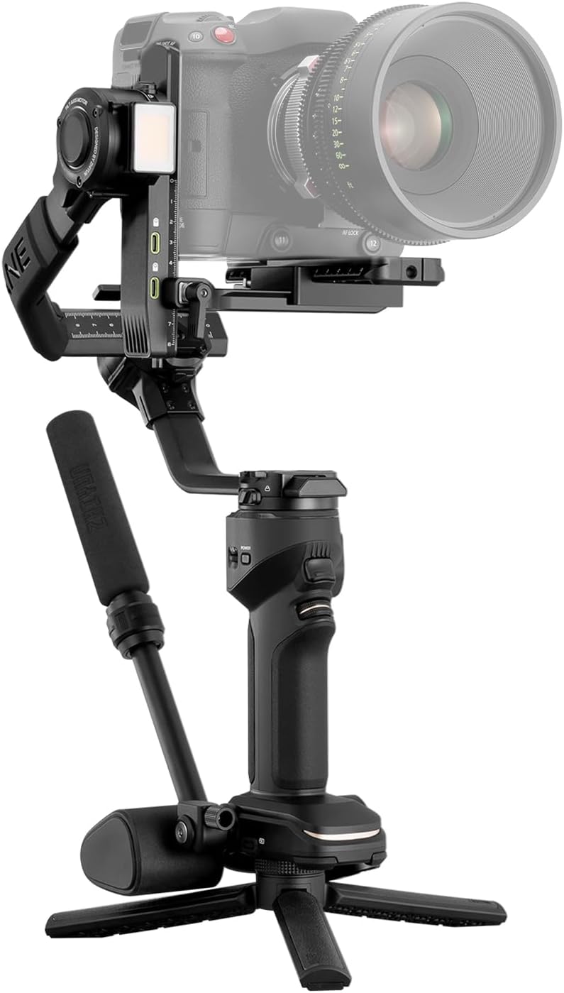 ZHIYUN Crane 4 Combo [Official] Stabilizer Gimbal for DSLR and Mirrorless Cameras, Camera Stabilizer with 3-Axis HandleHandle SupportTripodPocketLight, Nikon, Canon, Sony, etc. for