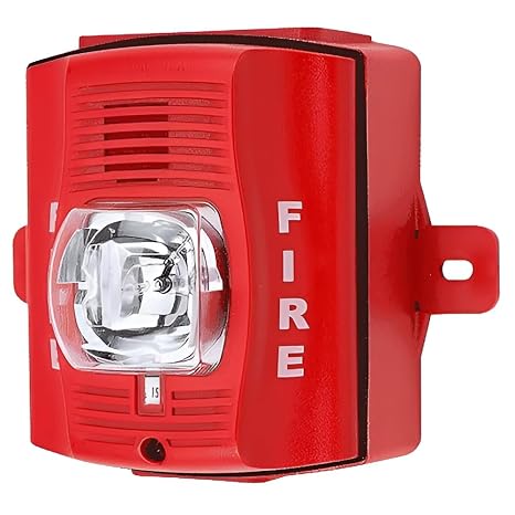 P2RK Outdoor Horn Strobe, Wall Mounted, 2 Wire, Red