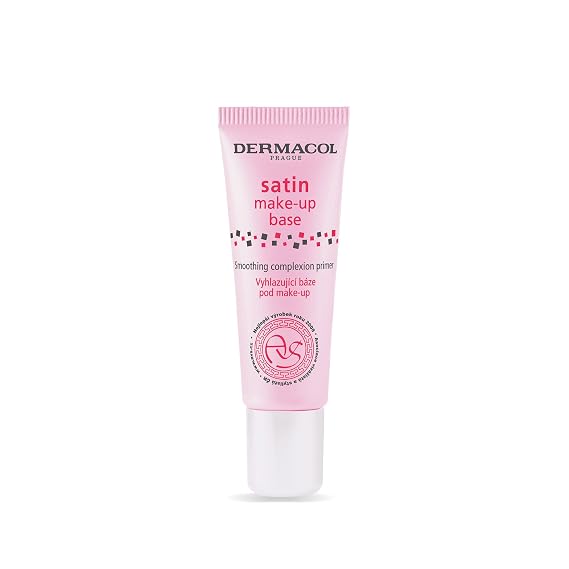 Dermacol Satin Makeup Base Matte Face Primer for Pores & Wrinkles 0.3 fl.oz | Transparent pore-filling primer for oily, dry & combination skin; blends easily; smooths texture; preservative-free