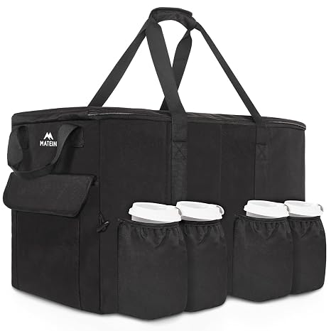 MATEIN Insulated Food Delivery Bag, L Thermal Catering Bag for Food