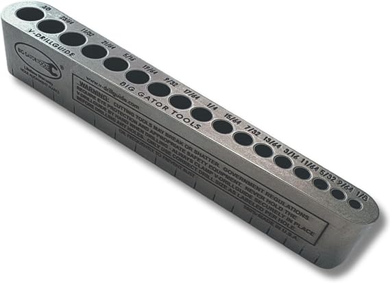 Big Gator Tools The Original V-Drill Guide STD1000DGNP, Sizes 1/83/8 Inch.