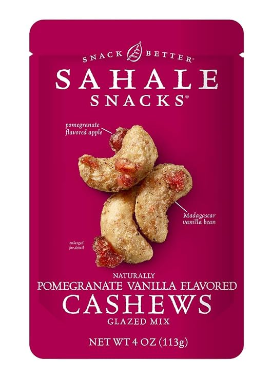 Sahale Snacks Cashews with Pomegranate and Vanilla - 4 oz