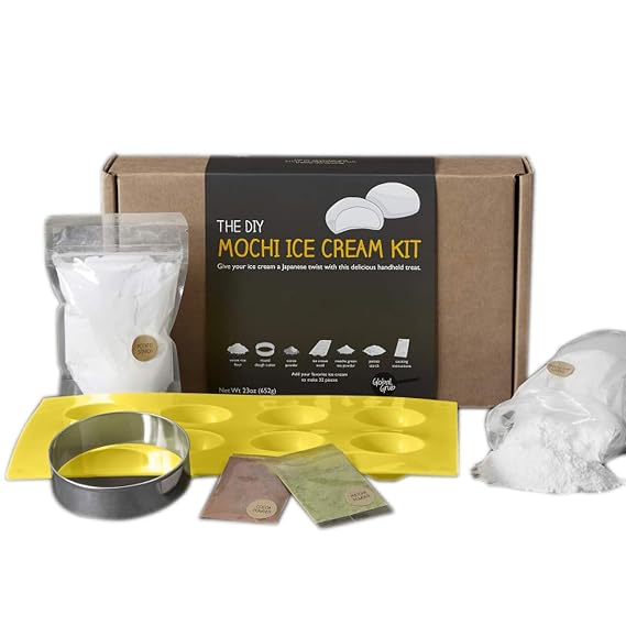 The DIY Mochi Ice Cream Kit! Make Your Own Japanese Ice Cream Balls! Sweet & Chewy On The Outside And Cold And Creamy On The Inside! Great Homemade Ice Cream Treat For Kids and Adults!