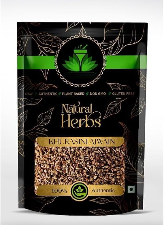 HK Khurasani Ajwain Ayurvedic Raw Herbs - Hyoscyamus Niger Linn Ayurvedic Raw Herbs - Black Henbane Ayurvedic Raw Herbs - Pure & Natural (100 Grams)