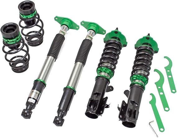 Rev9 R9-HS2-160_2 Hyper-Street II Coilover Suspension Lowering Kit, Mono-Tube Shock w/ 32 Click Rebound Setting, Full Length Adjustable, compatible with Mazda 2 (DJ) 2015-20