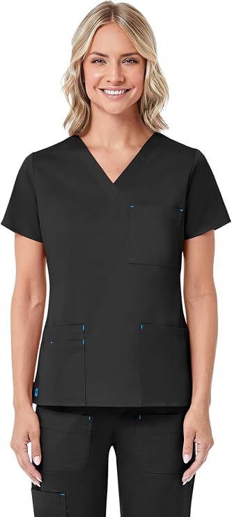 Maevn Women's Blossom 3-Pocket V-Neck Top