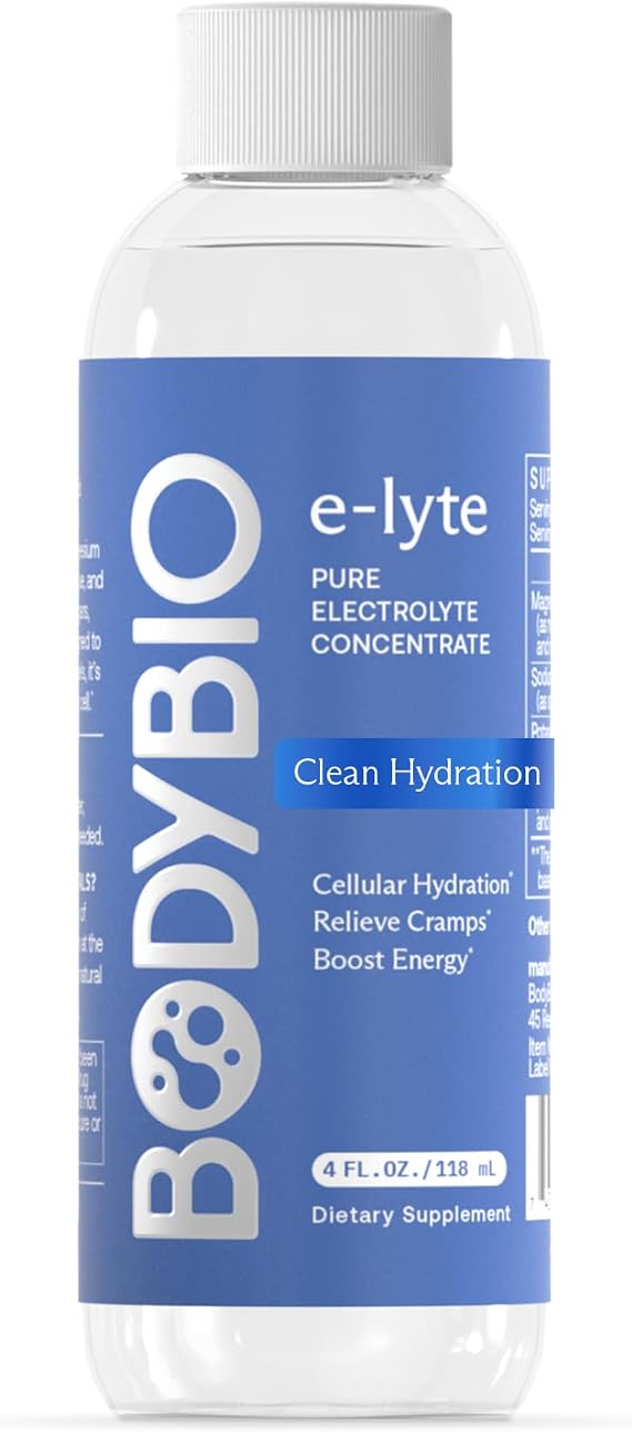 BodyBio e-Lyte Sugar Free Electrolyte for Hydration, Energy & Cramp Relief
