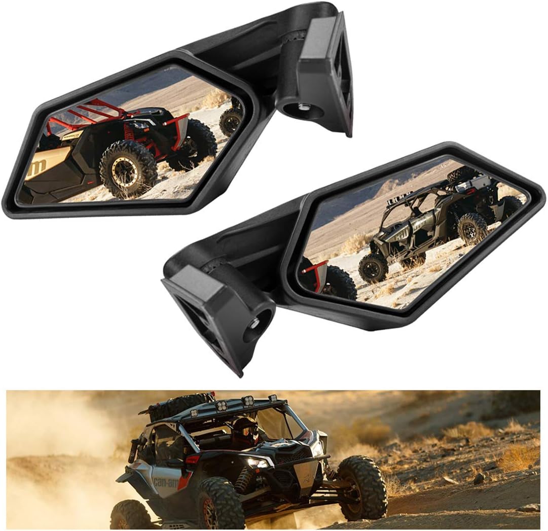 Kiwi Master X3 Side Mirrors Compatible for 2017-2025 Can Am Maverick X3 Accessories Rear View Racing Mirror 715002898