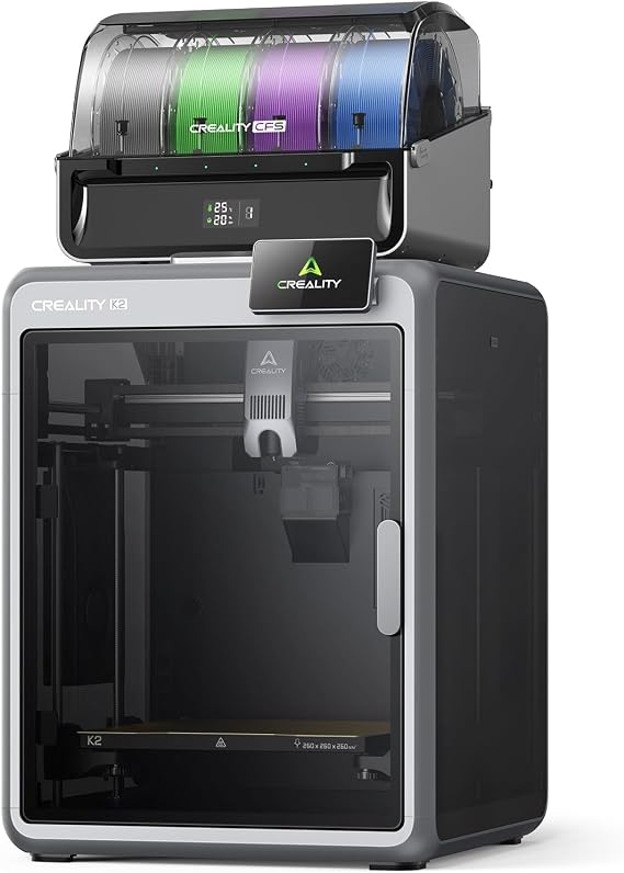 Creality K2 Combo (A) Multi-Color 3D Printer 16 Colors Printing, New CFS System, 600mm/s High-Speed Printing, Auto Leveling, 260x260x260mm Build Volume, Next-Gen Direct Drive Extruder