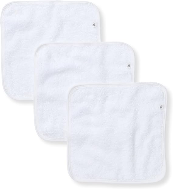 Burt's Bees Baby Infant Washcloths, 100% Organic Cotton 9x9 in, 3-Pack