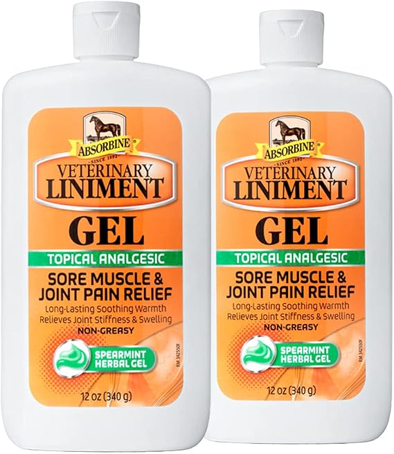 Absorbine Veterinary Liniment Gel (Two 12-oz Squeeze Bottle)