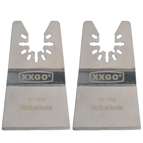 XXGO 2 Pcs Rigid Multi Tool Scraper Blades for Removing Caulking Paint