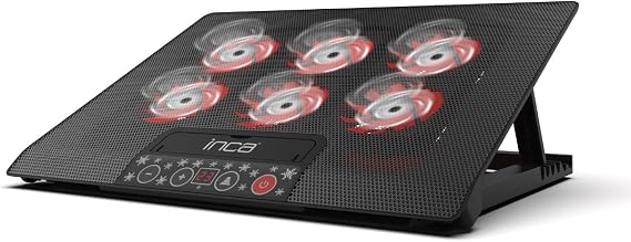 Inca INC-601 GMS 6X Fan,Control Panel,2X Usb,6 Stage Gaming Notebook Cooler 7-17