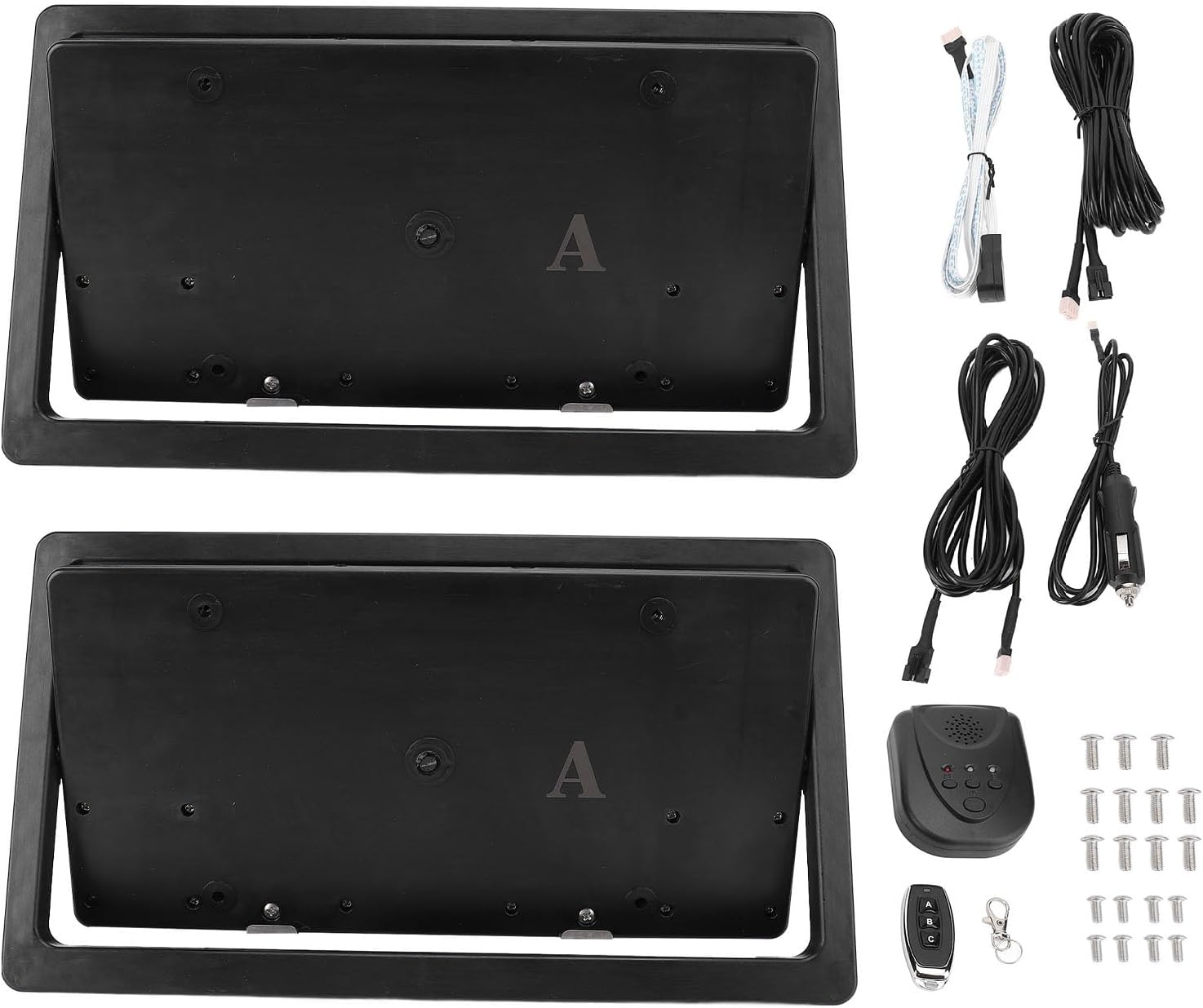 2PCS Electric License Plate Flipper, Flip Cover Design with Remote Control, Protect Your Car from Damage, USA License Plate Holder
